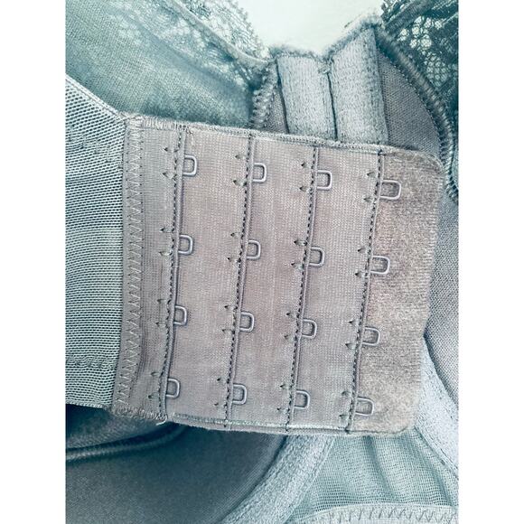 Elila Bra Full Coverage Stretch Lace Gray 42H - Picture 4 of 11